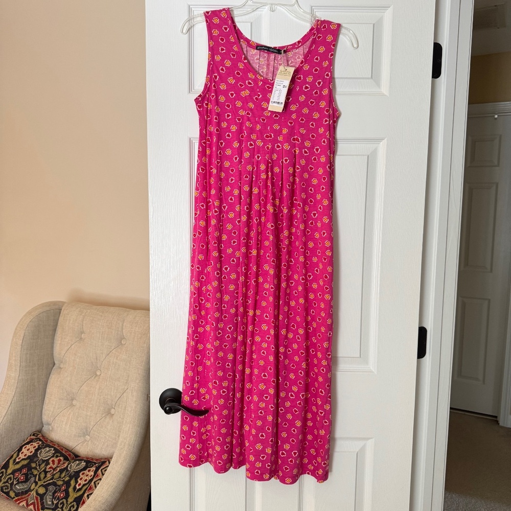 NWT Gudrun Sjödén “Himmel” Dress XS – Organic Cotton/Modal, Pink Floral